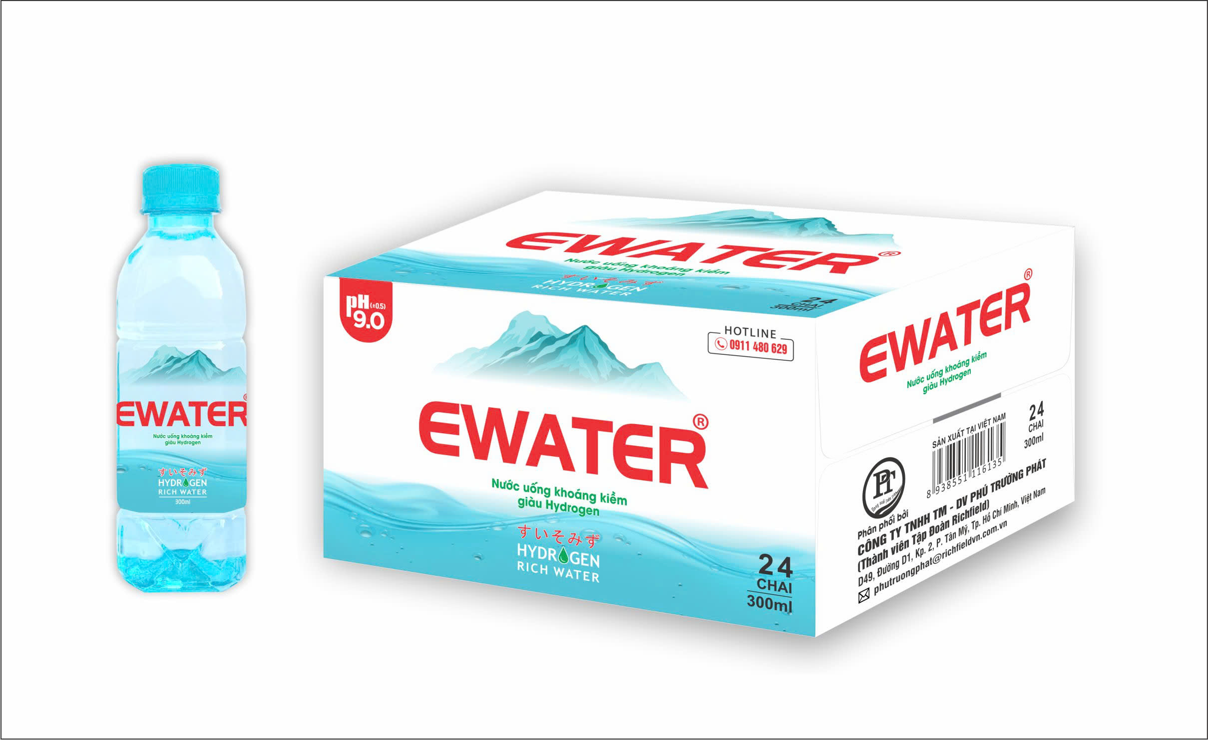 Nước uống khoáng kiềm giàu hydrogen 300ml Nước uống khoáng kiềm giàu hydrogen 300ml